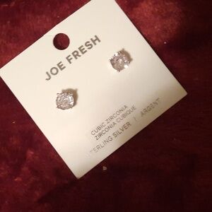 NWT MEN'S 4CTTW SOLITARE STUDS AUTHENTIC GENUINE SOLID STERLING SILVER